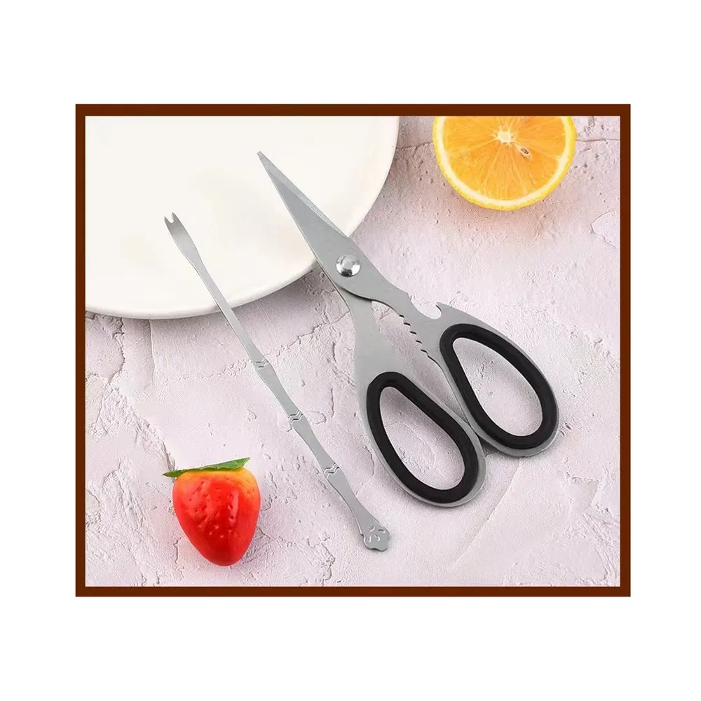 Kitchen Tool Crab Seafood Scissors Fork Set Legs Shears Crack Lobster Seashell Crab Leg Scissors Crab Crackers Forks and Scissors Esg18522