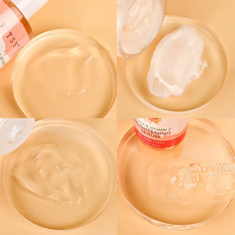 OEM Logo Vitamin C Kojic Acid Skin Whitening Face Wash Cleanser Cream Lotion Papaya Skincare Kit