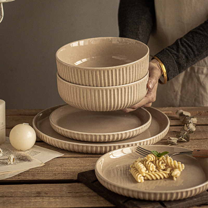 Ceramic Dinner Sets Wholesale Stoneware Tableware Set Dessert Dishes and Plates High Quality Porcelain Dinnerware Sets