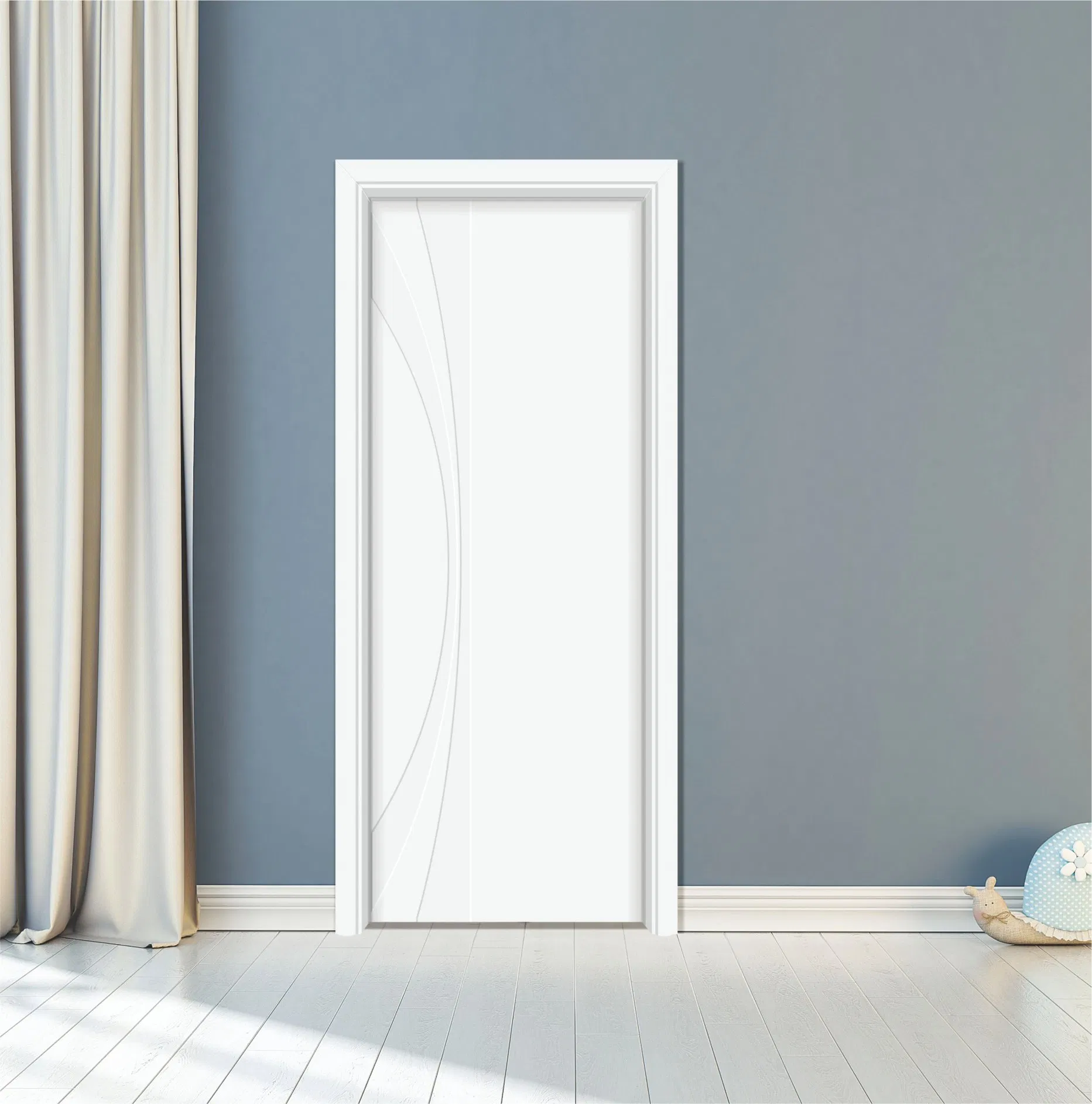 Luxury Modern Timber Wooden Solid Wood Wooden Interior Waterproof Sliding Bathroom Door