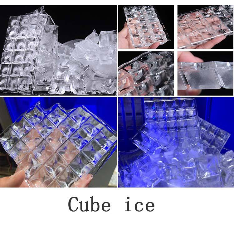 Commercial 80kg/24h Ice Cube Machine Ice Block Maker Freestanding Stainless Steel Ice Making Machine Direct Cooling Square Ice Block Maker