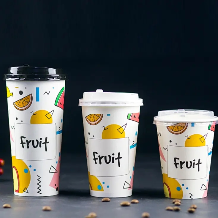 Бумажные стаканы с логотипом для кофе и чая