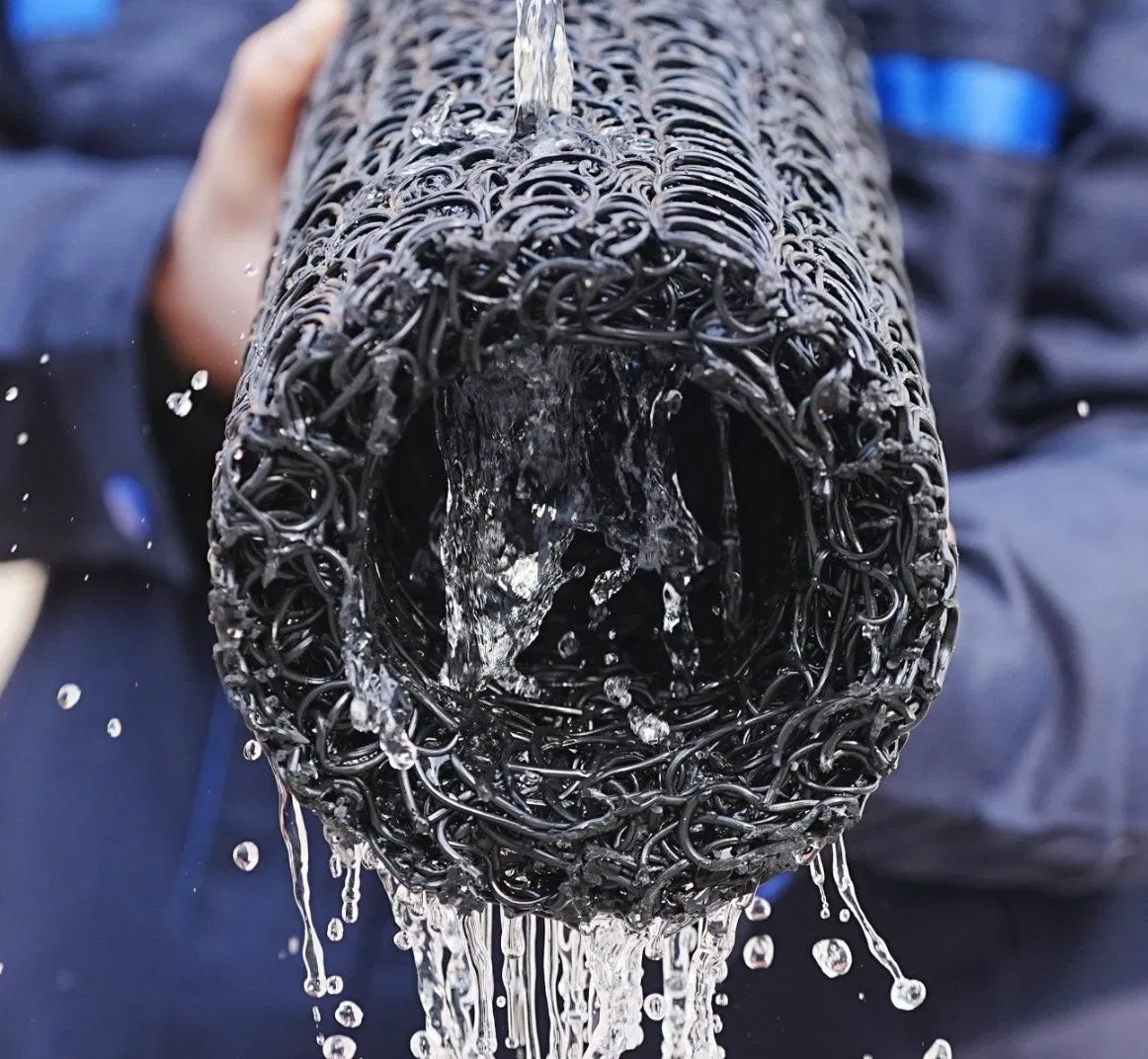 Plastic Blind Ditch Collects and Drains Seepage Water From The Soil