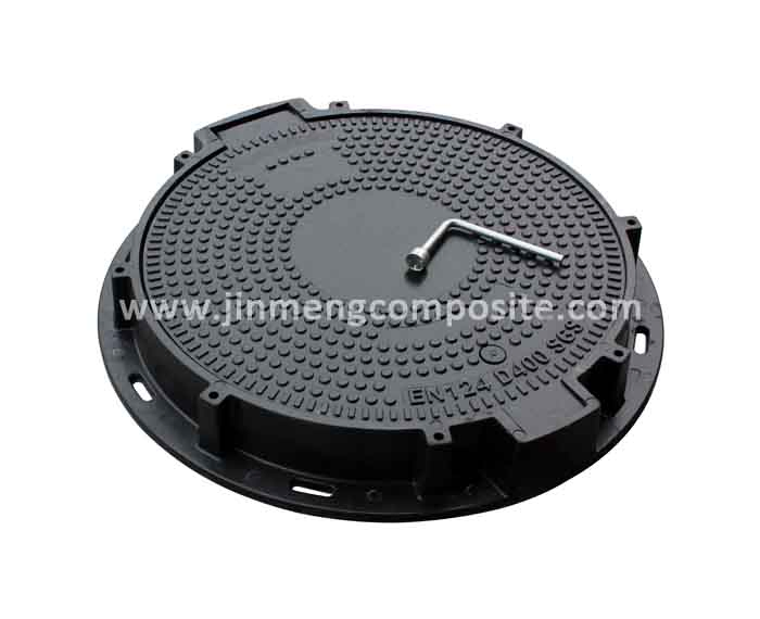 Composite Manhole Covers with Hinge and Lock for Car Parking Areas