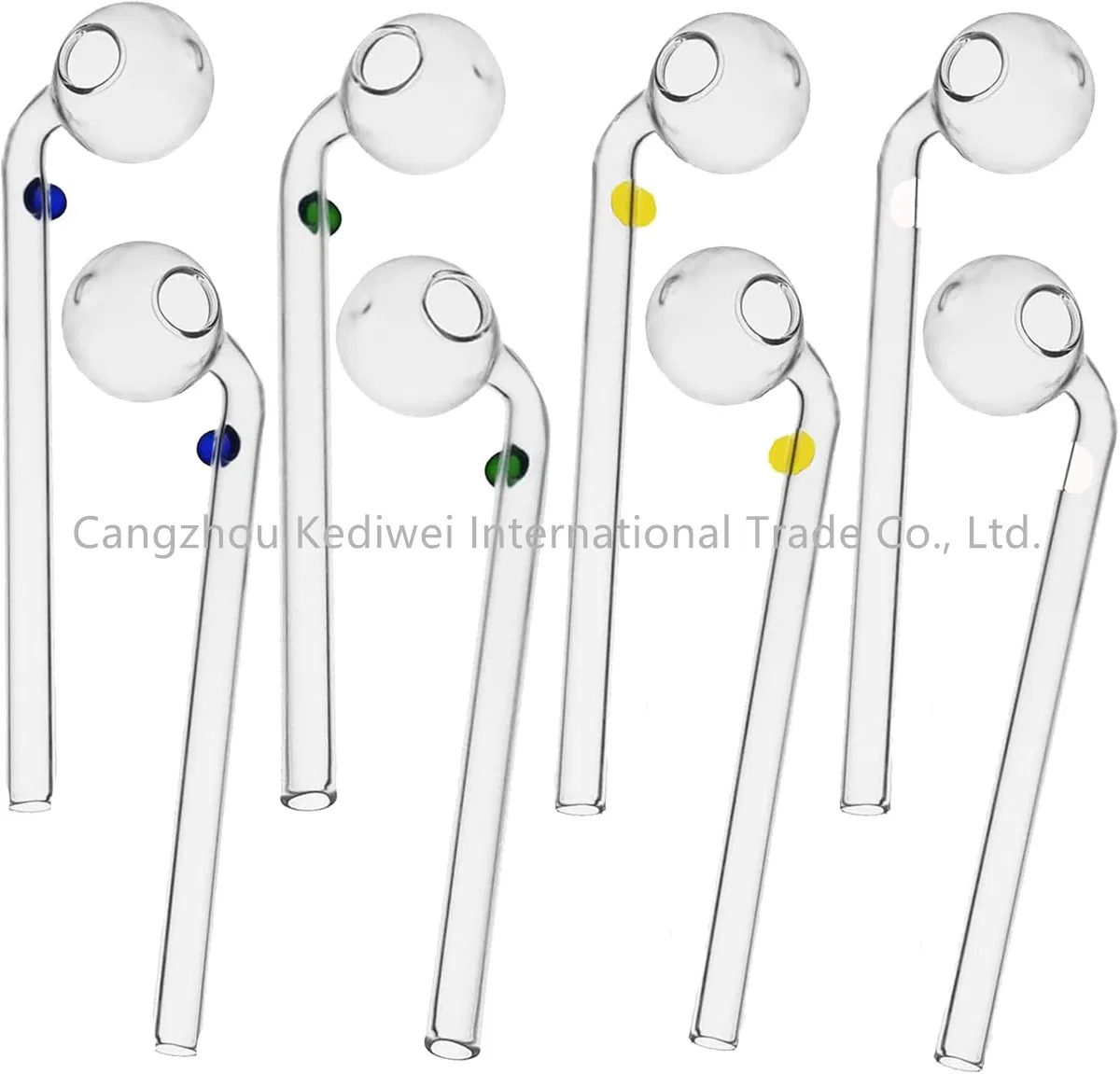 Wholesale Glass 12/14/16cm Sweet Puff Pipe Oil Burner Smoking Pipe with Balancer