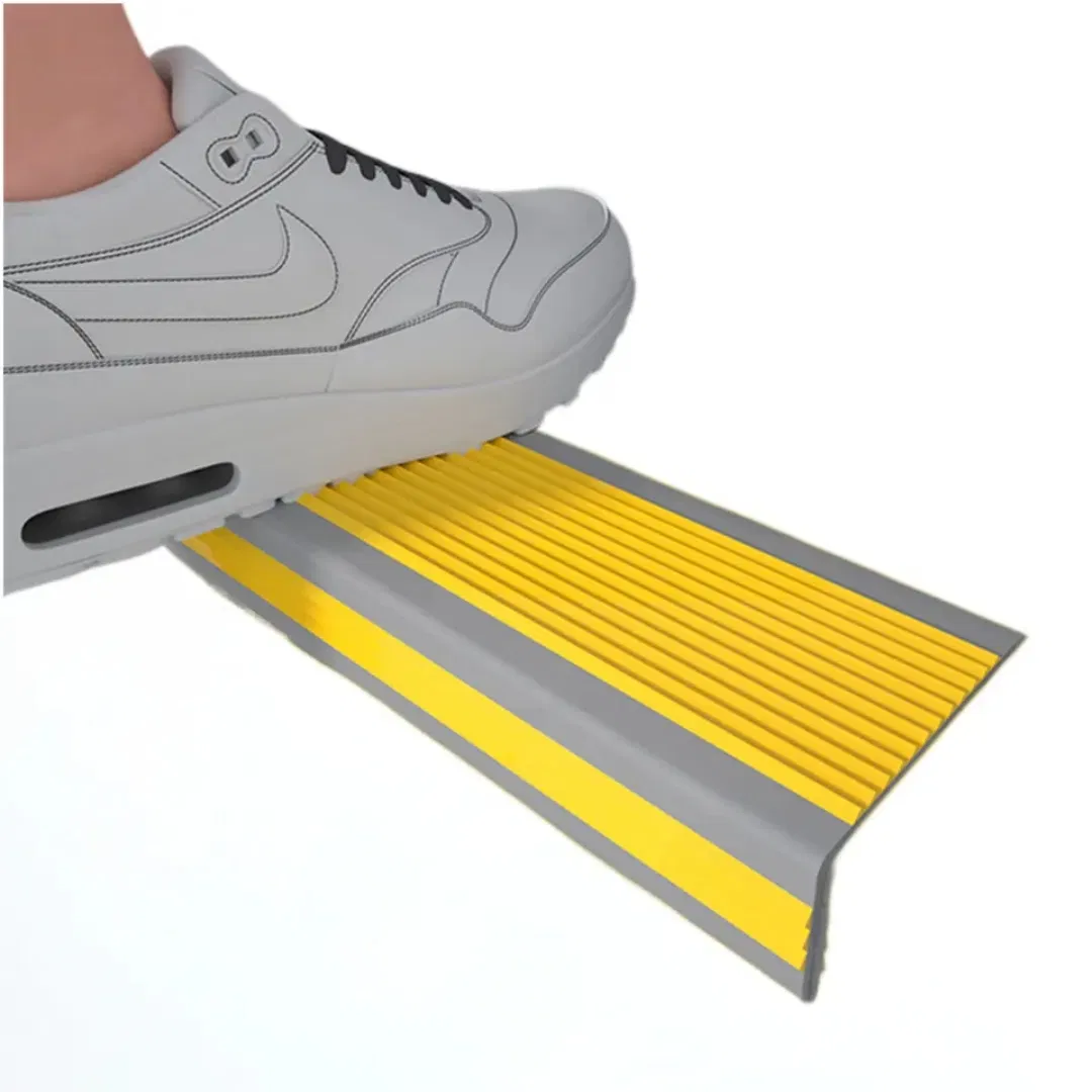 Self Adhesive Premium Stair Nosing with Anti-Skid PVC Rubber Strips