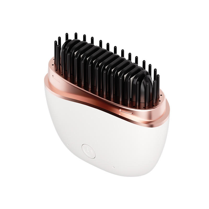 Glide-N-Go Pocket Hair Straightener Brush - Cordless 2-in-1 Straight & Curl Styler with Built-in Mirror, Rechargeable, 30 S Fast Heat, Anti-Scald Bristles