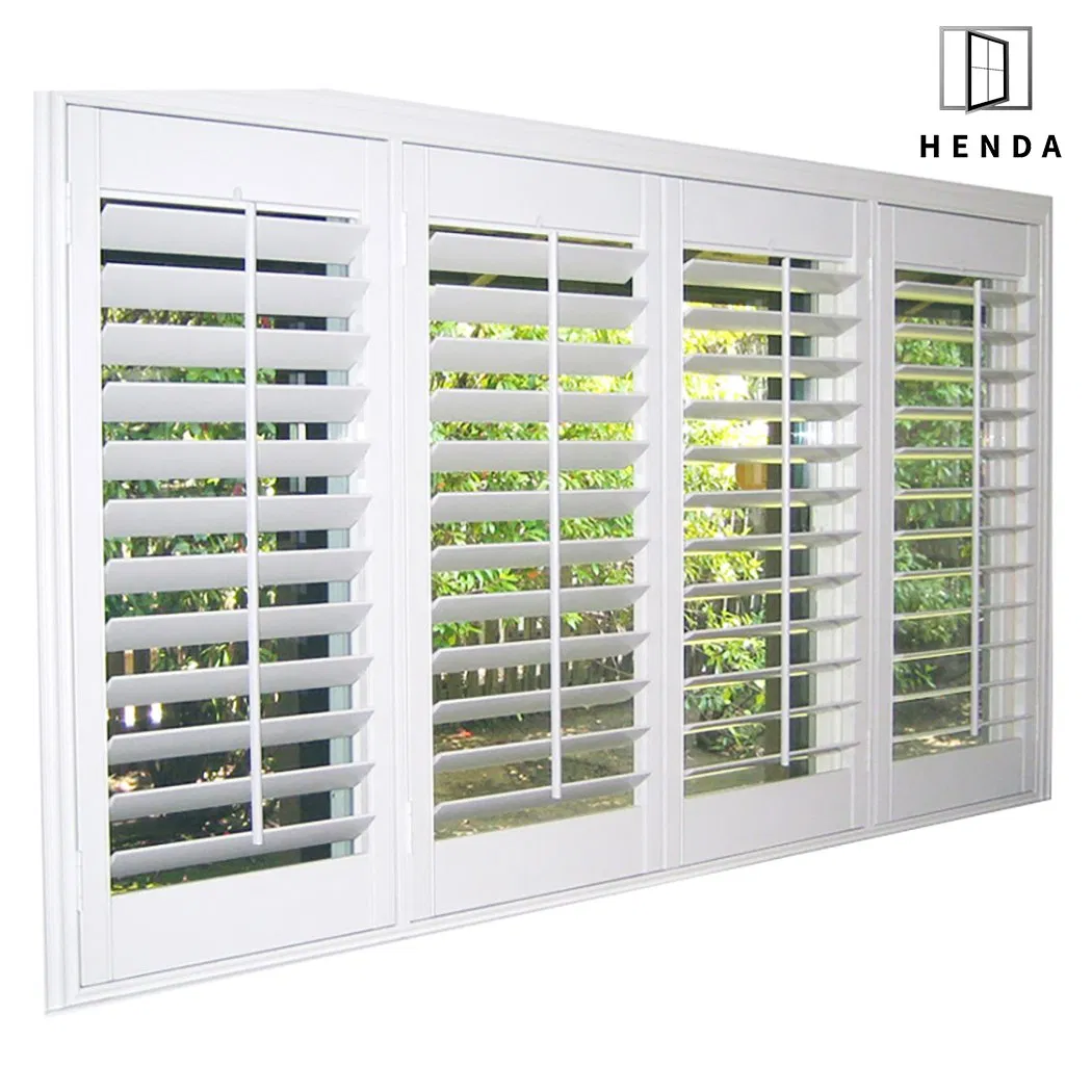 Customized Size Exterior Glass Louver Door Aluminium Louver Door