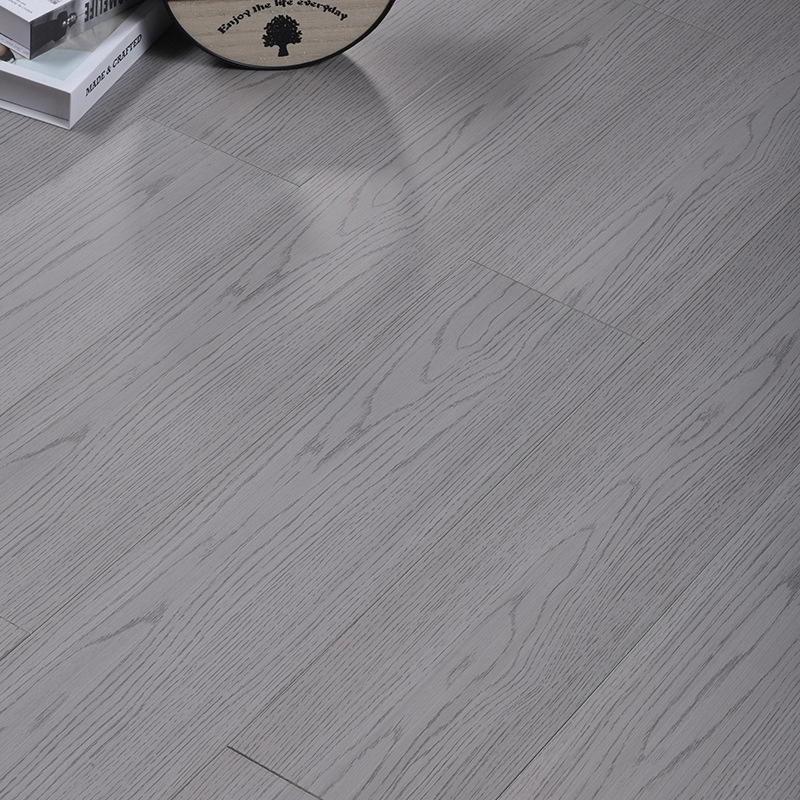 Nordic Style Flat Buckle White Oak Solid Wood Floor 0783