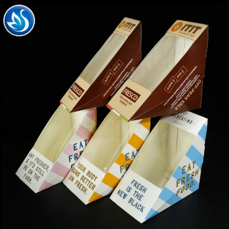 Wholesale Custom Disposable Eco Friendly Paper Sandwich Box Factory
