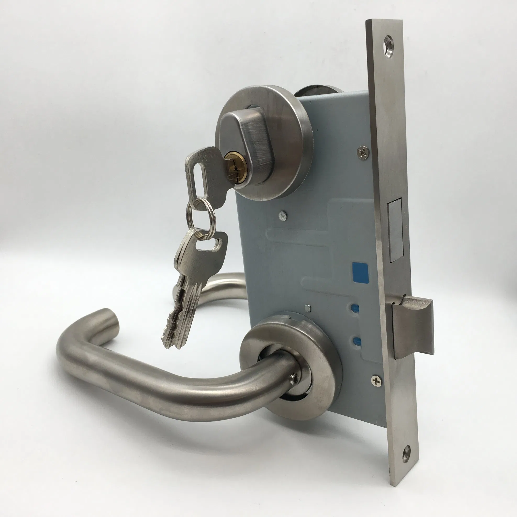 Commercial Office Building Satin Stainless Steel Lever Handle Fire Rated Fireproof Door Lock