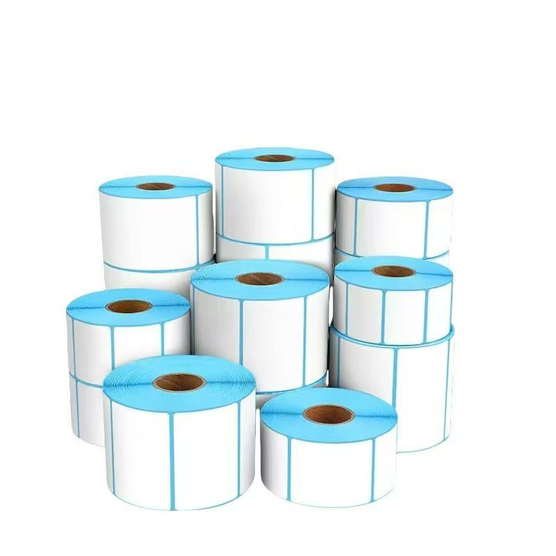 Self-Adhesive Label Paper Roll for Supermarket Labels (customizable in size)