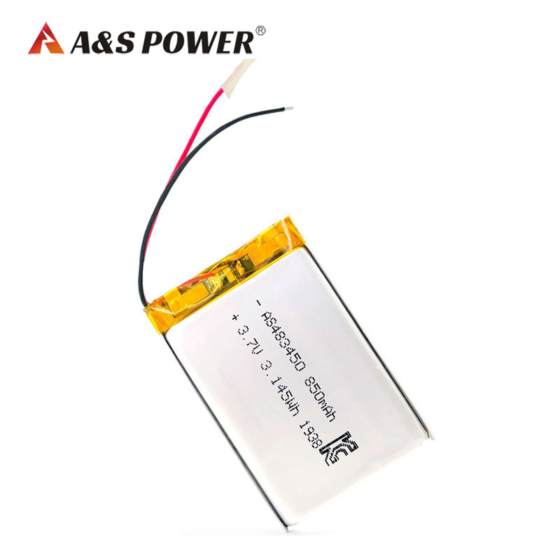Rechargeable Battery Lipo Rechargeable 483450 3.7V 850mAh Lithium Ion Battery