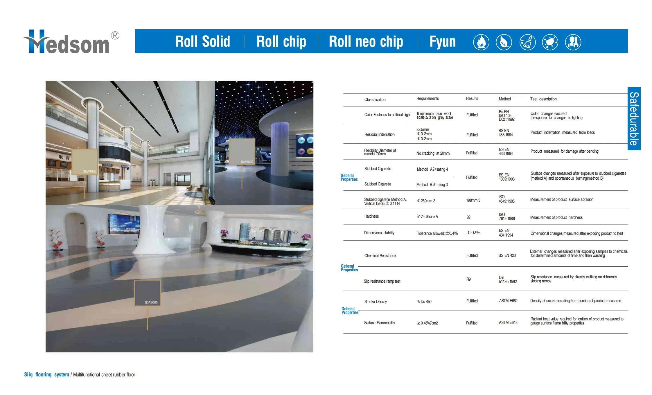 Durable Round Button Rubber Flooring Vinyl Flooring for Transportation Area