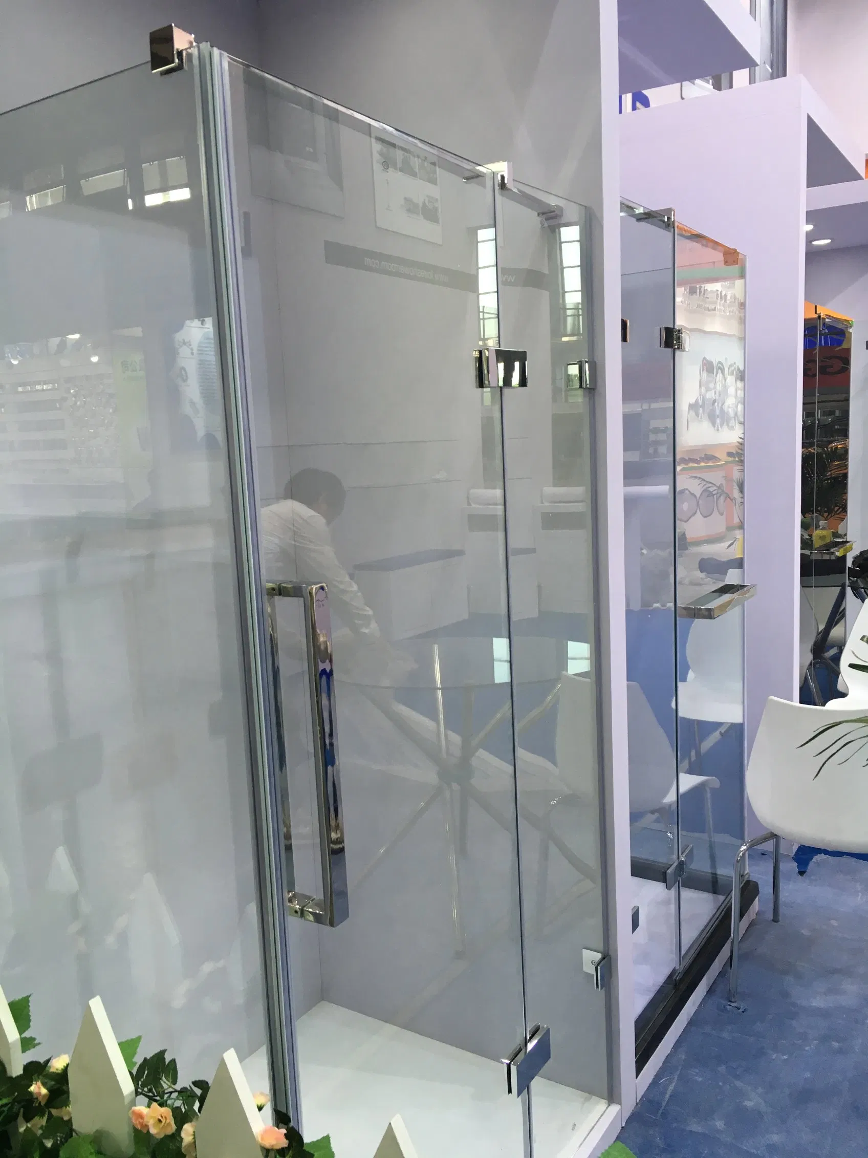 Ss 304 Bathroom Sliding Glass Door Hardware Shower Enclosure Kit