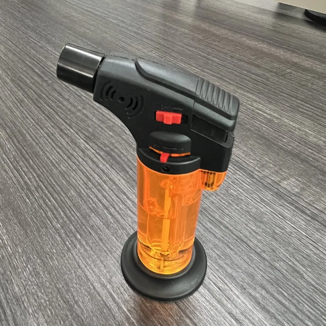 Sale Windproof Slant Torch Lighter Portable Refillable Gas Lighter for Cigar Kitchen BBQ Multicolor