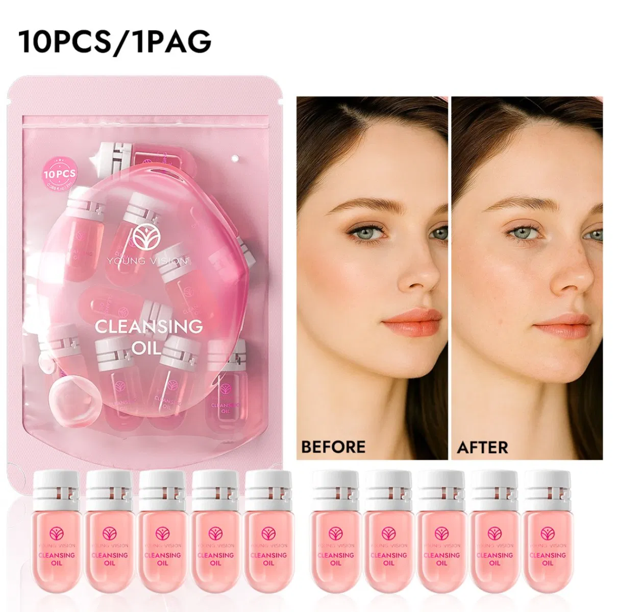 Portable Travel Size All-in-One Cleansing Oil Convenient Everyday Travel Carry It for Use Makeup Remover Oil Natural Cleansing Oil for Sensitive Skin