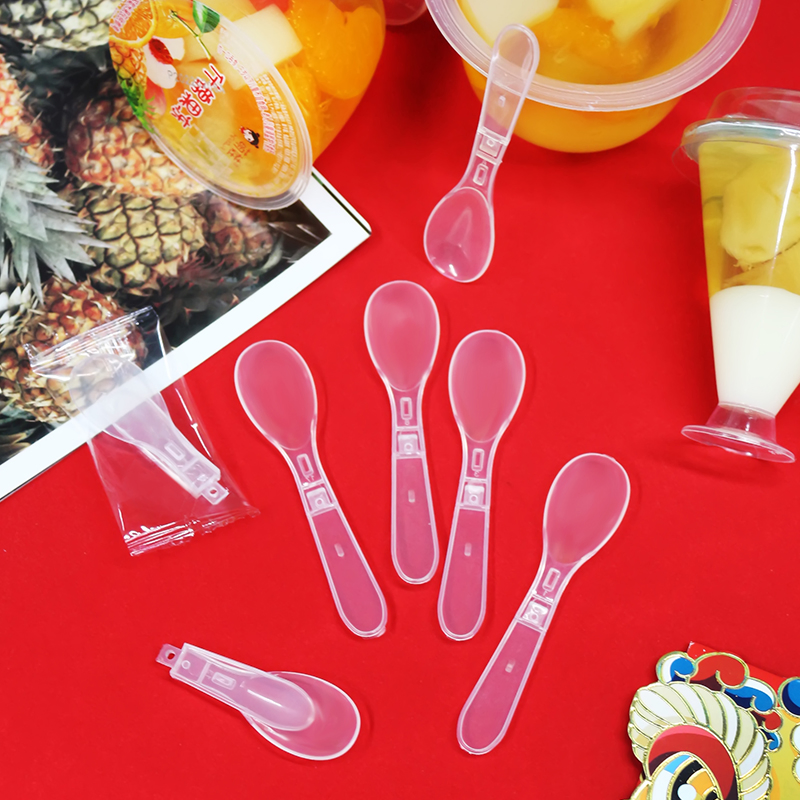 Food Grade PP Spoon Folding Ice Cream Spoon Plastic Spoon Set
