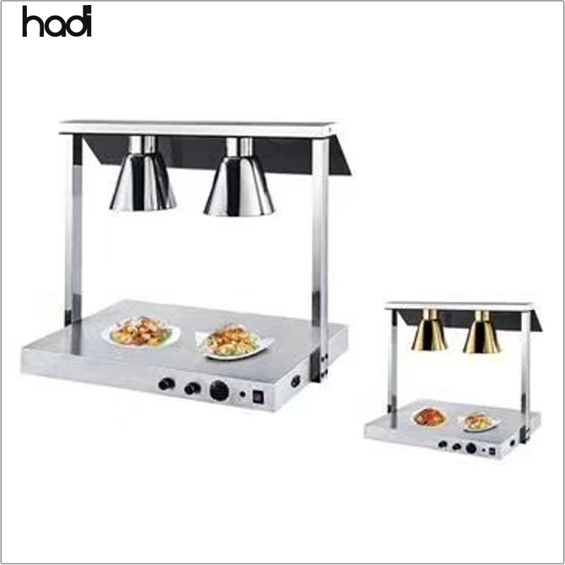 High Quality Rose Gold Table Lamp for Hotels and Restaurants Commercial Kitchen Equipment with 3 Tanks Luxury Food Carving Lamps