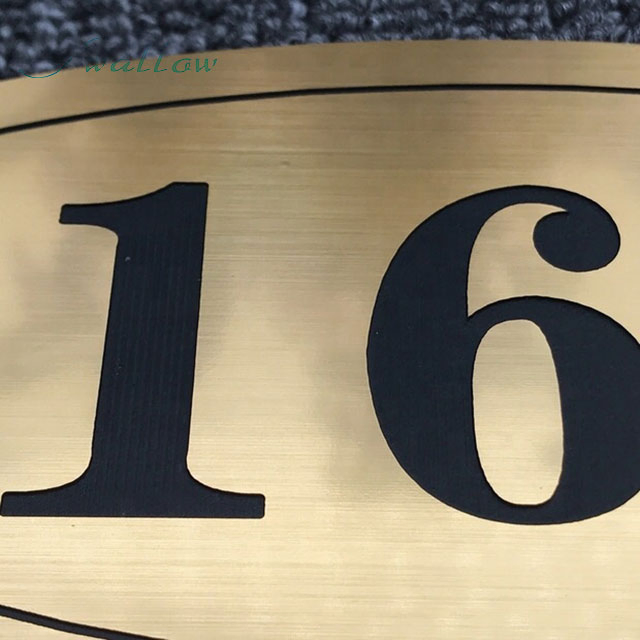 Custom Laser Engraving Plastic ABS Sheet Room Number Plate for Hotels