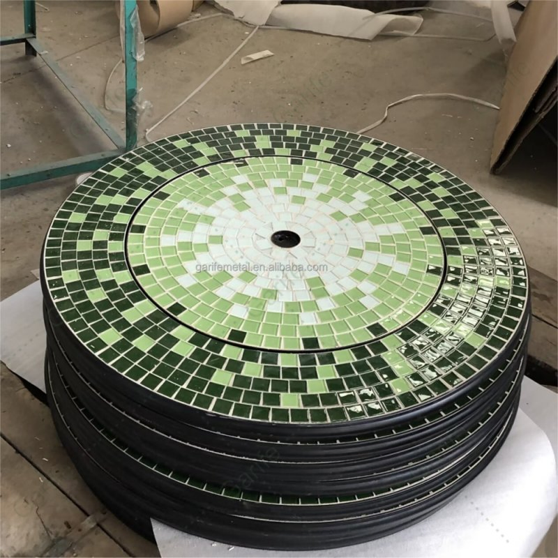 Wholesale Mosaic Tile Table Fire Pit Cooking BBQ Grill for Wood Burning