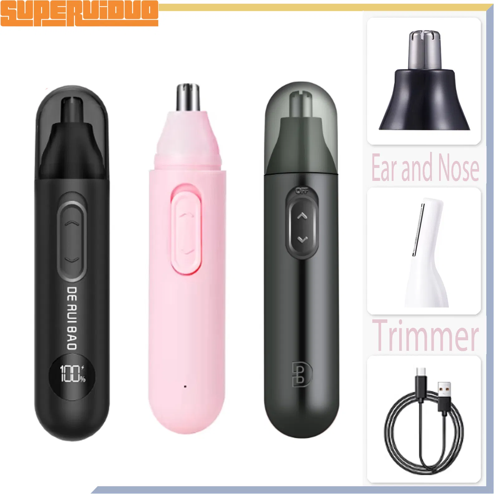 Sleek Aesthetic Design for Modern Home Nose Hair Trimmer