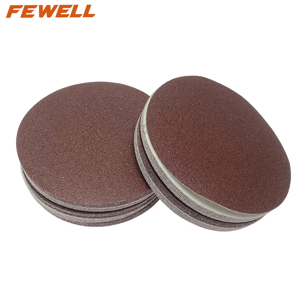 125mm 5in Red P80 Sanding Disc Aluminum Oxide Abrasive Sandpaper for Polishing and Grinding Stainless Steel Wood