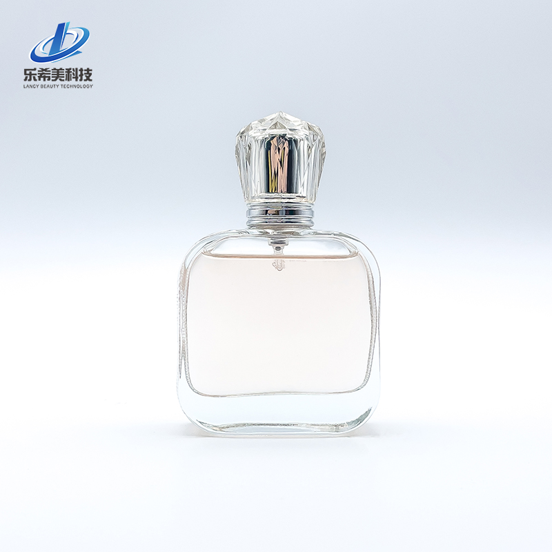 Empty Glass Perfume Bottle Shaped Shape Thread Screw Bottleneck Sealed with Screw Sprayer or Cosmetic Packaging Lotion Pump Dropper Bottle