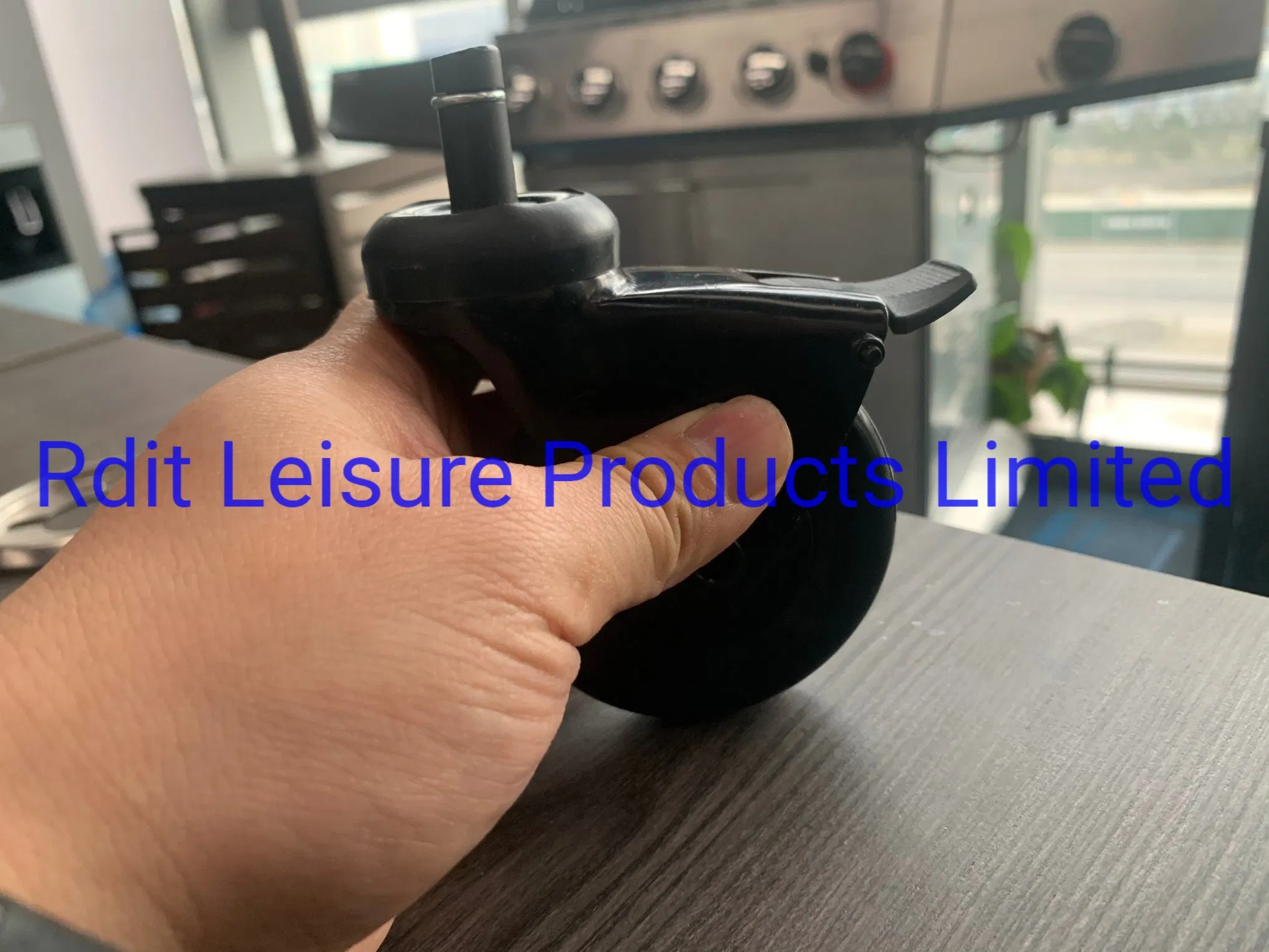 Thread Stem Swivel Rubber Caster 3" X 1"; Thermoplastized Rubber (Black)