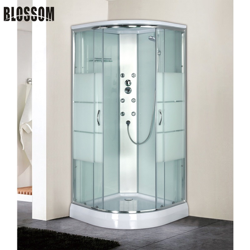 Wholesale High Tray Bath Shower Cabin with Acid Glass Door