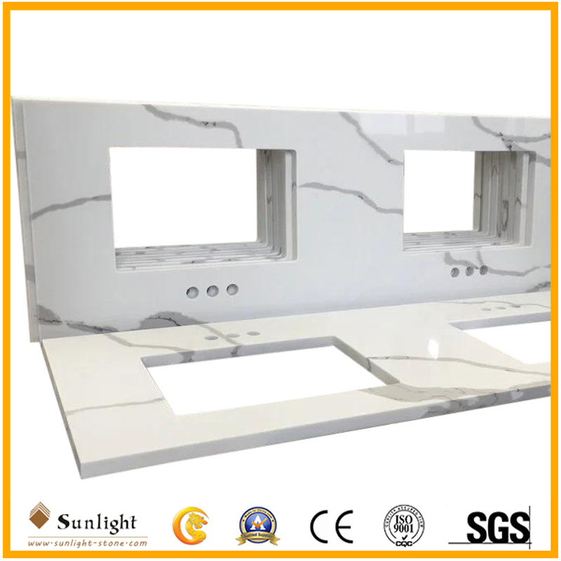Calacatta White Granite Marble Quartz Kitchen Tops Most Durable Countertops