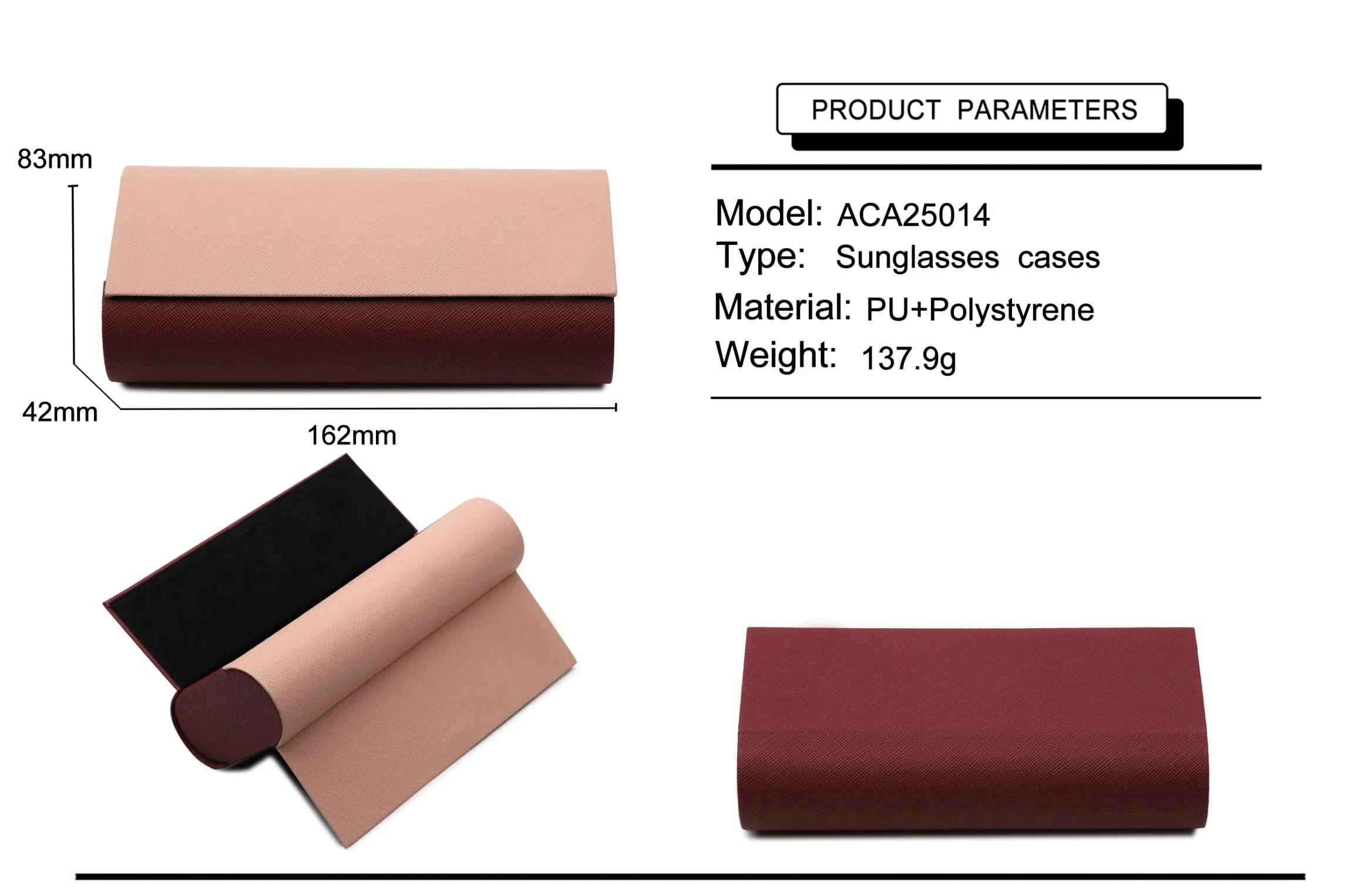 Designed Customized 2 PCS Capacity Eyeglasses Case