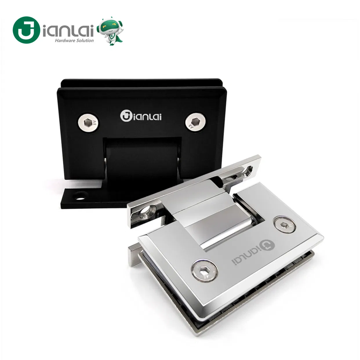 H Back Plate Hinge for Shower Doors Bathroom Glass Shower Door Hinges