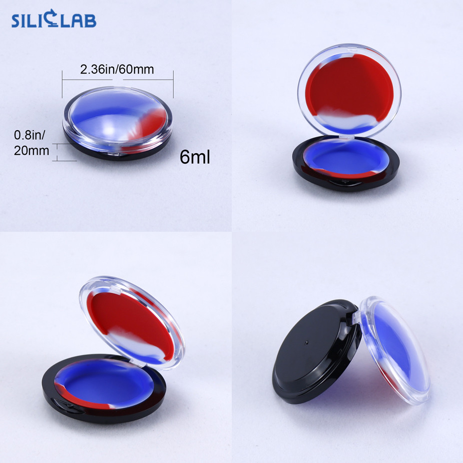 BPA Free Plastic Clam Shell 6ml Classical Silicone Jars DAB Wax Container