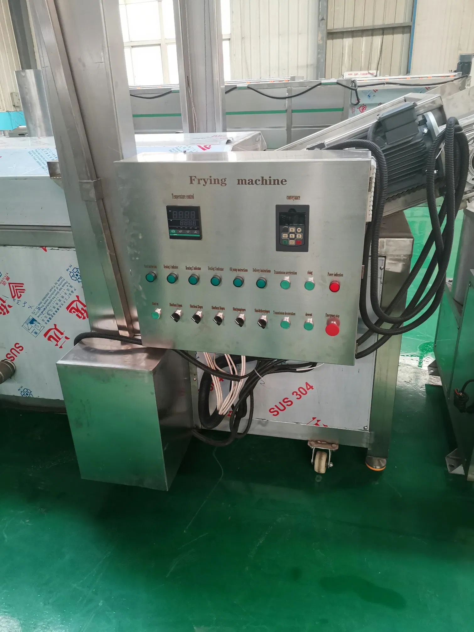 Frying Snacks Continuous Mesh Belt Automatic Fryer Machine