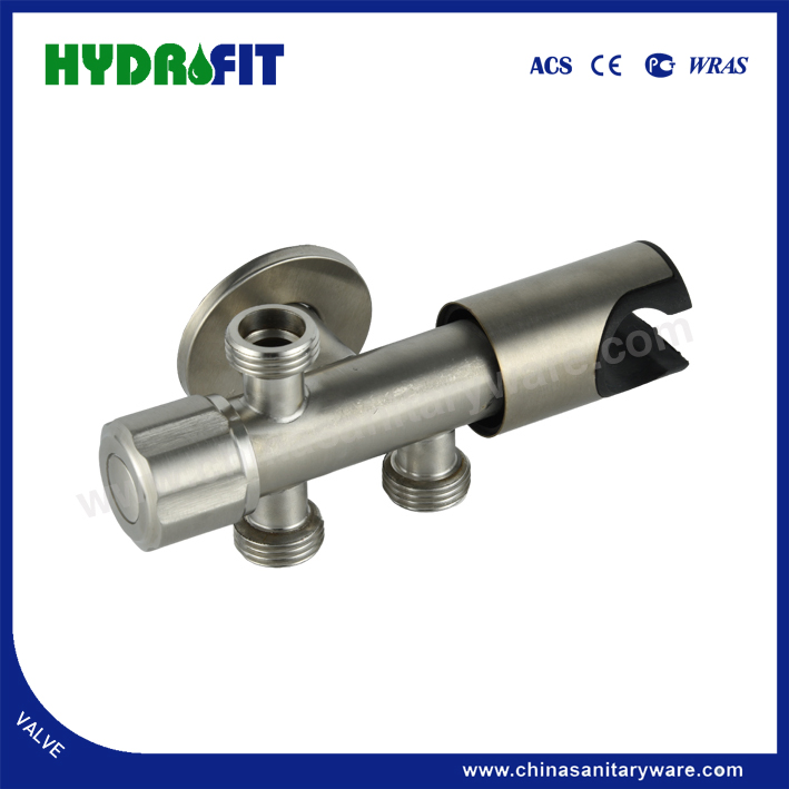 Factory Multi Functional Angle Valve Shattaf Sprayer Accessories 2 Way Valve (FT8703)