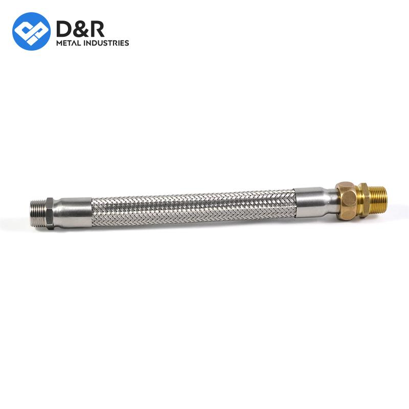 D&R China Manufacture Customized Lengths Stainless Steel Flexible Hoses Braided Corrugated Type for Fcu