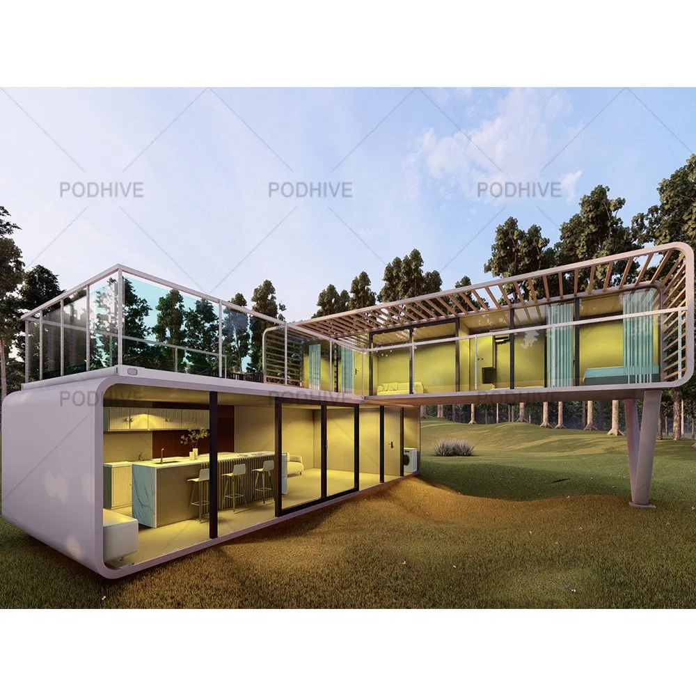 2-Story China's 20FT/40FT Customizable Apple Cabin Modular Homes