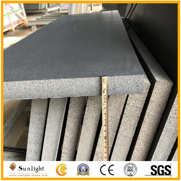 Hainan Ants Line Black Basalt Kerb/Paving/Block Stone for Outdoor Landscape