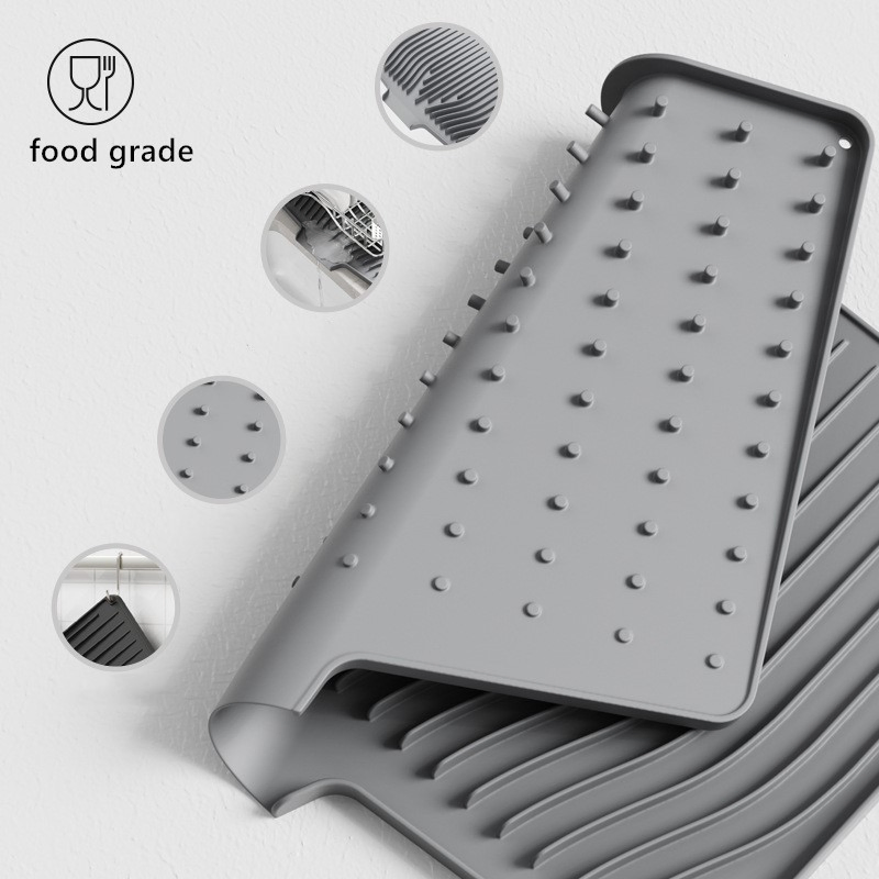 Кухонный коврик для сушки посуды из силикона