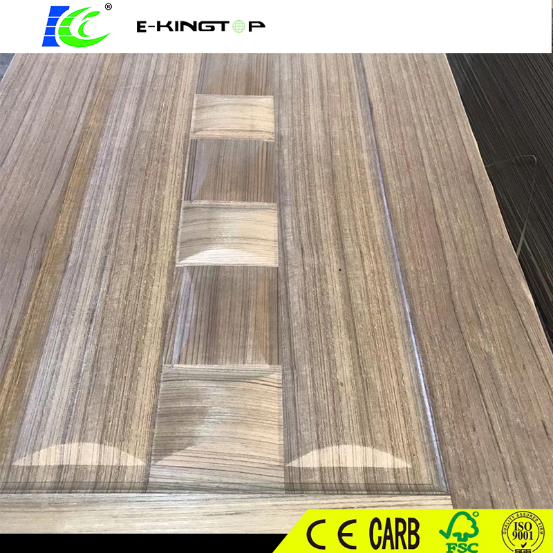 Natural Teak Veneered HDF Mould Door Skin 3mm Thickness for Iraq