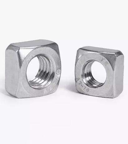 Custom Zinc Plated Carbon Steel Coarse Chamfered Square Nuts M5 M6 M8 M10 M12 M16 DIN 557