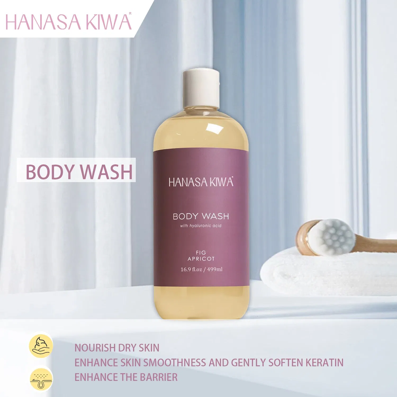Natural Plant-Infused Body Wash Cleansing Moisturizing Refreshing Skin