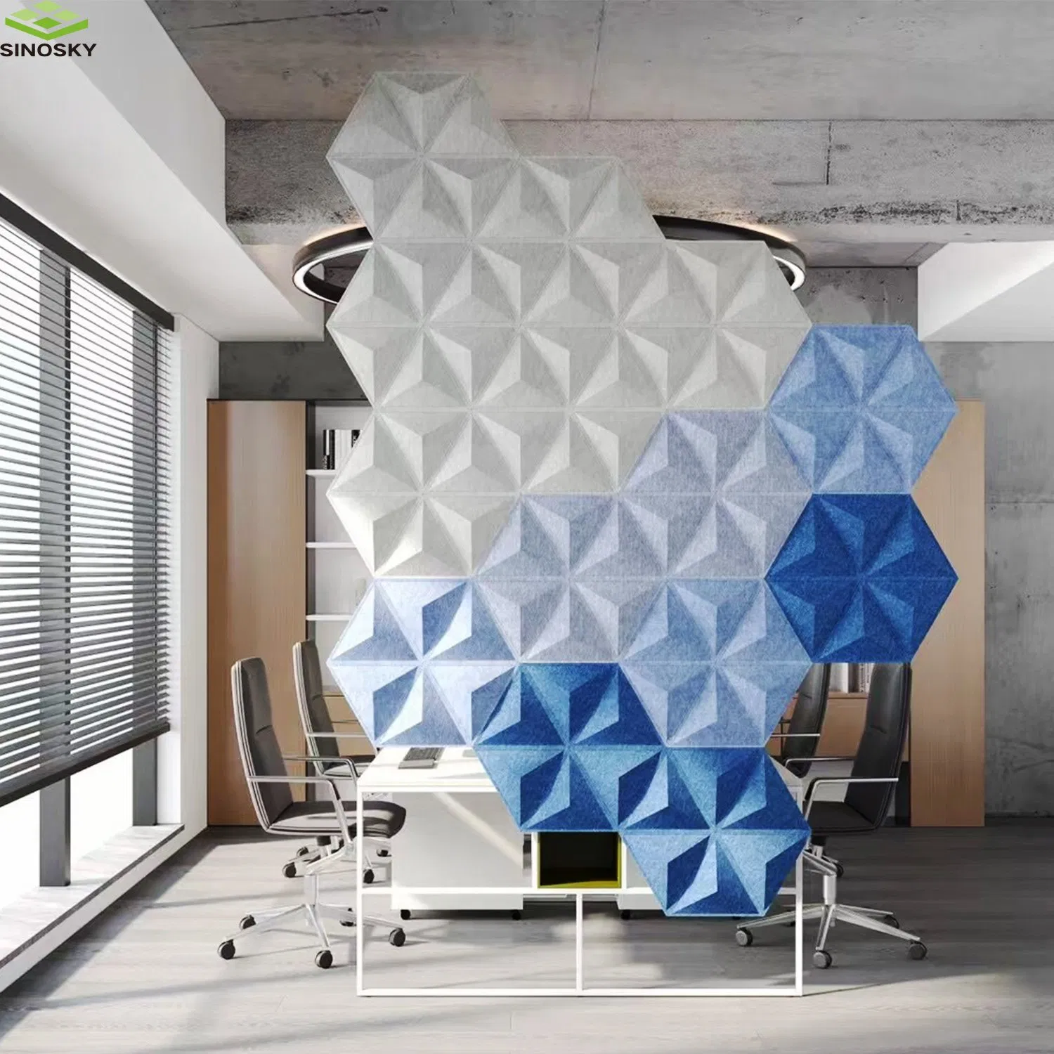 Impact Resistant Soundproof 3D Pet Fiber Panel for KTV Sofa/Decorative Wall