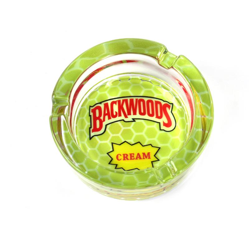 2021 Factory Classic Cookies Leave Glass Designer Windproof Smoking Ashtray Cigar Round Ash Tray