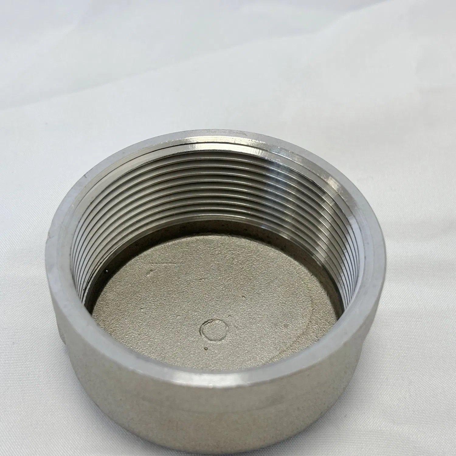 Robust Stainless Steel Cap for Female Connections, Casting Texture, SS304