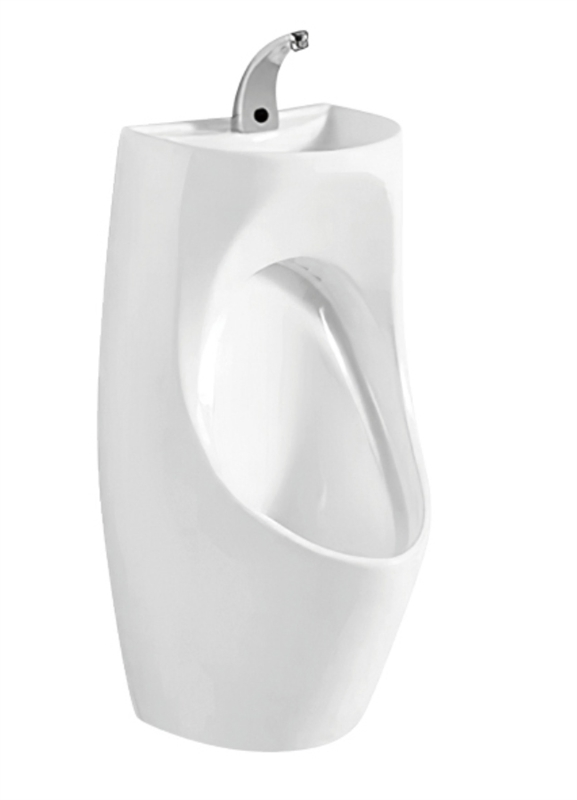 Bathroom Ceramic Toilet Set Basin Sink with Faucet Gravity Flushing Water-Saving Urinal