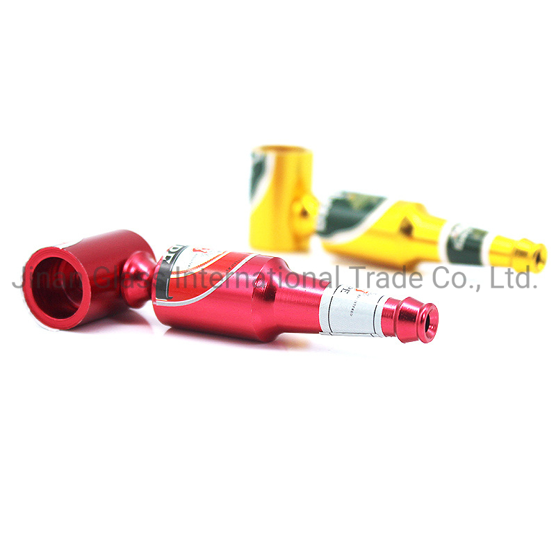 Beer Bottle Pipe Printing Portable Pipe Creative Mini Pipe Glass Pipe
