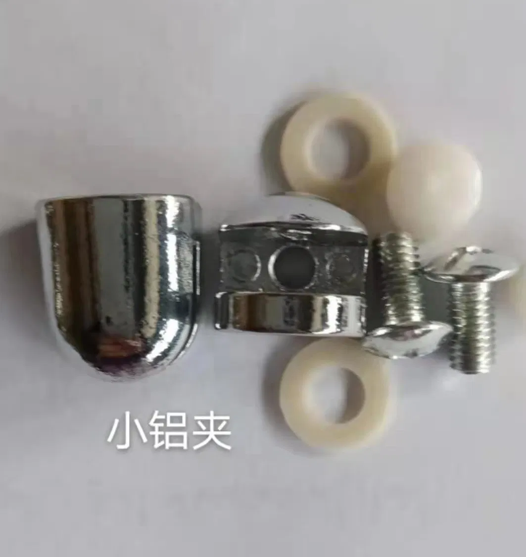Chrome Golden Plating 4-12mm Glass Shelf Mirror Fitting Small/Big Clip