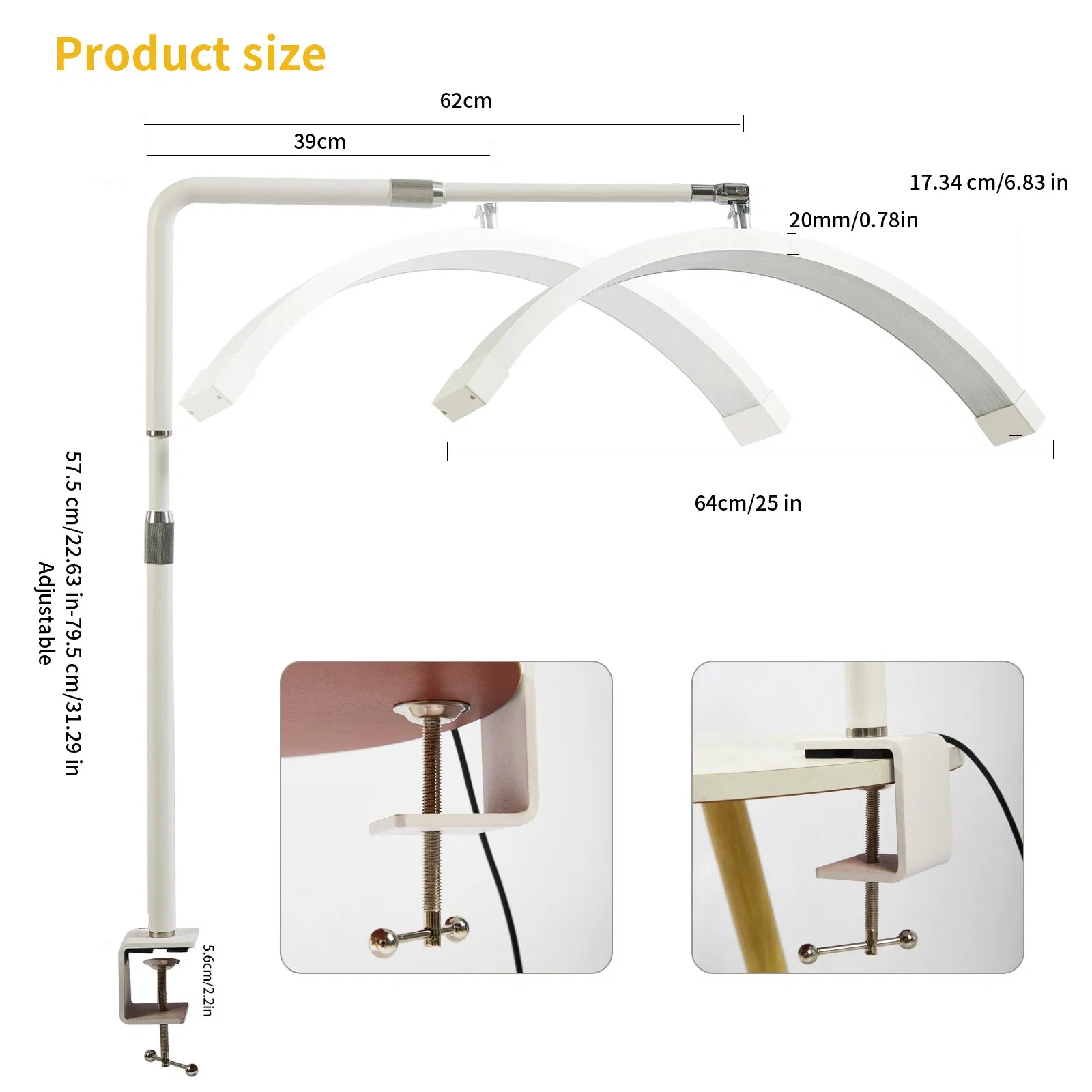 Extended Version Half Moon Light Table UV Nail Lamp for Nail Art